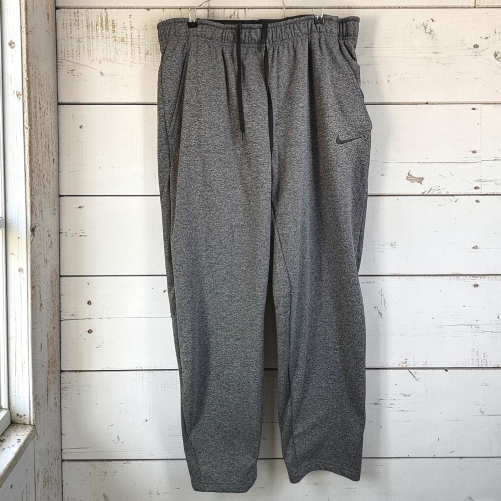Nike Training Therma_Fit Pants Mens XXL Fleece Grey Sweatpants Drawstring NWT